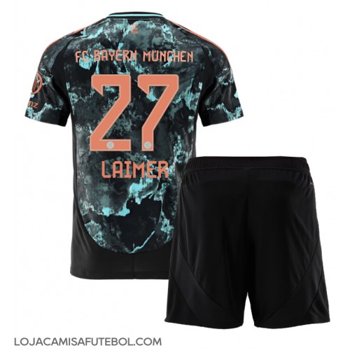 Camisa de Futebol Bayern Munich Konrad Laimer #27 Equipamento Secundário Infantil 2024-25 Manga Curta (+ Calças curtas)